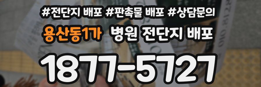 용산동1가 병원 전단지 배포