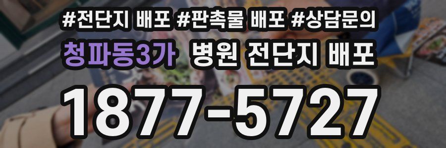 청파동3가 병원 전단지 배포