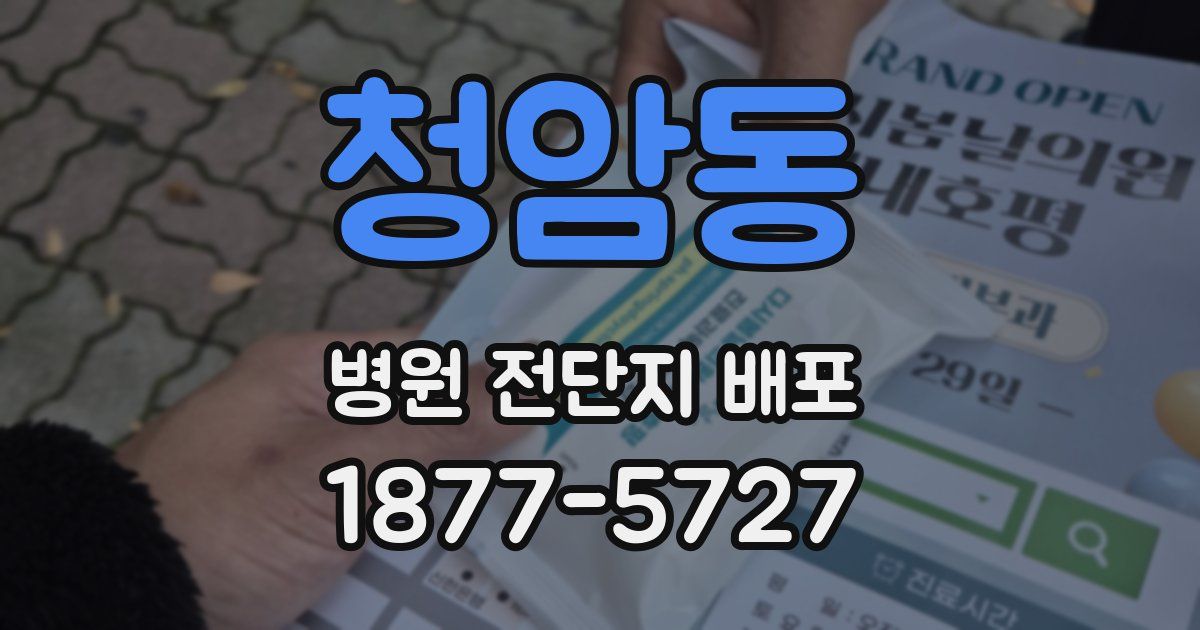 청암동 병원 전단지 배포