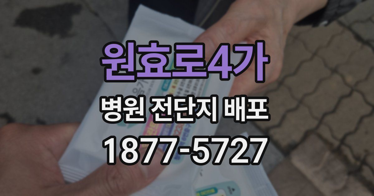 원효로4가 병원 전단지 배포