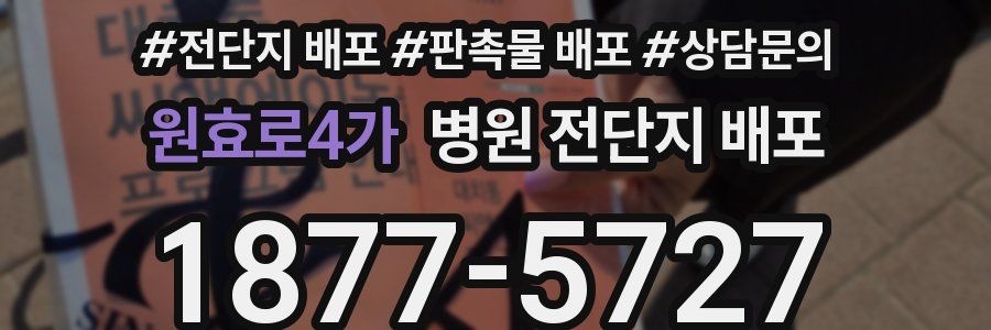 원효로4가 병원 전단지 배포
