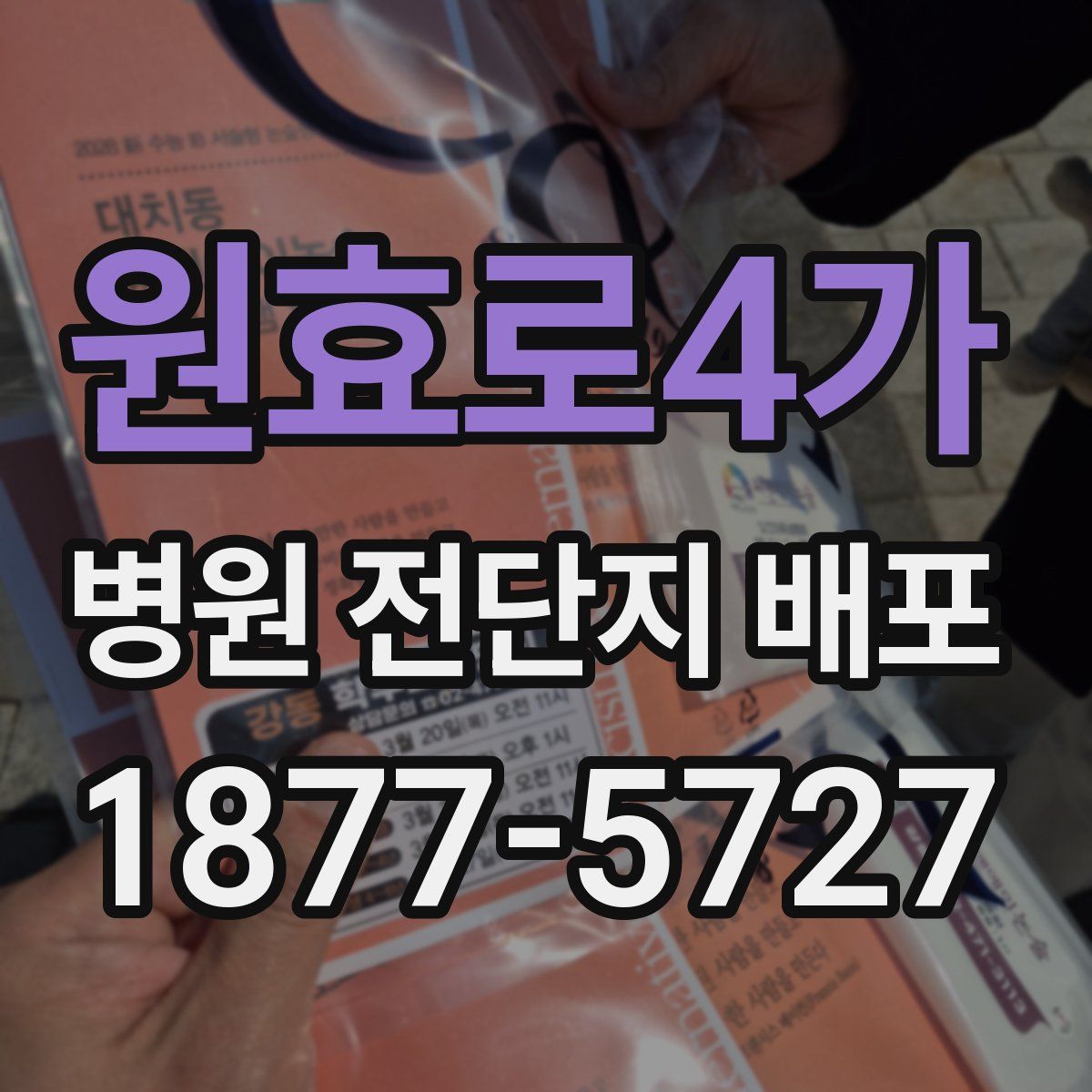 원효로4가 병원 전단지 배포
