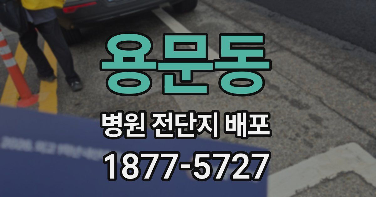 용문동 병원 전단지 배포