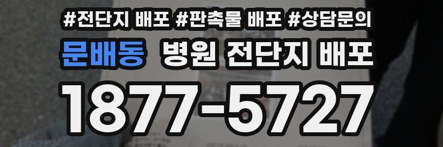 문배동 병원 전단지 배포