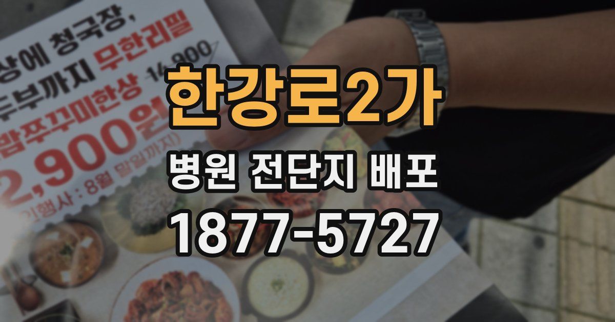 한강로2가 병원 전단지 배포