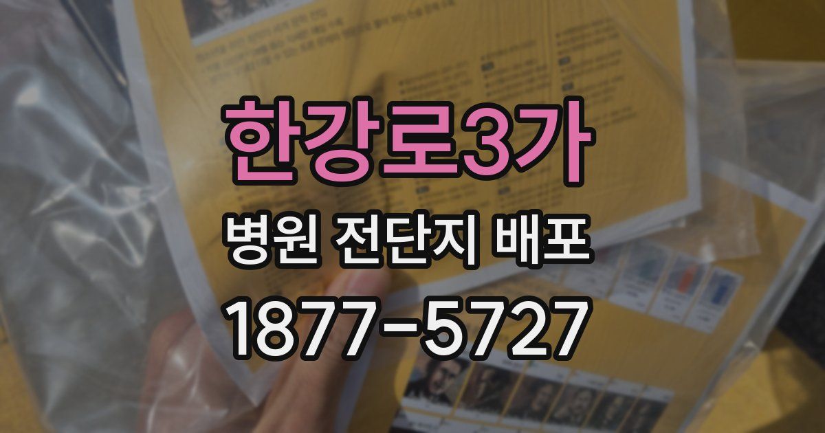 한강로3가 병원 전단지 배포