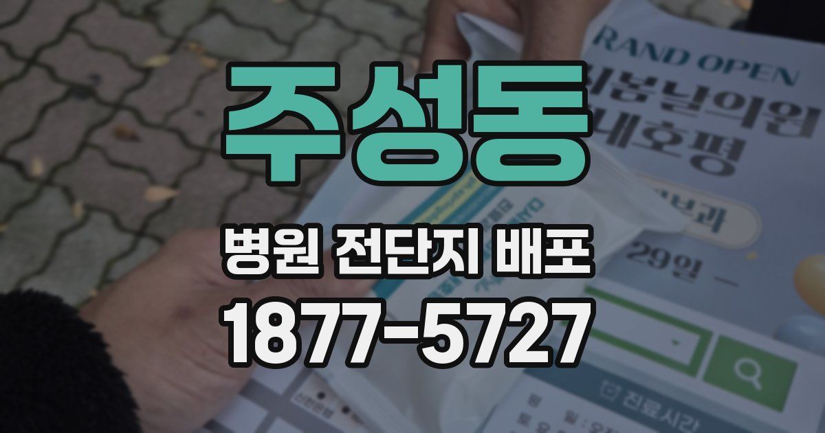 주성동 병원 전단지 배포