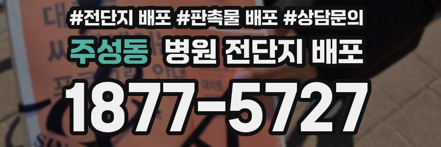 주성동 병원 전단지 배포