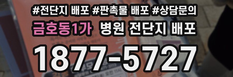 금호동1가 병원 전단지 배포
