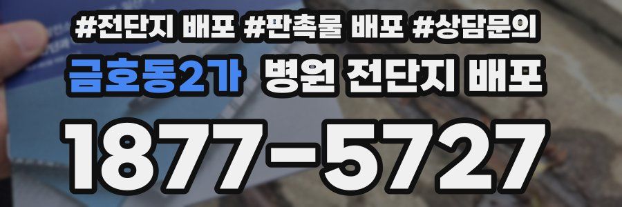 금호동2가 병원 전단지 배포