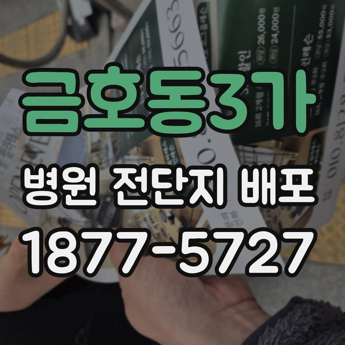 금호동3가 병원 전단지 배포