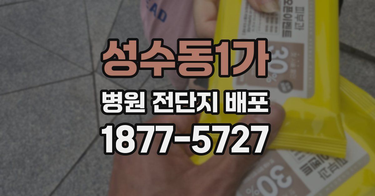 성수동1가 병원 전단지 배포