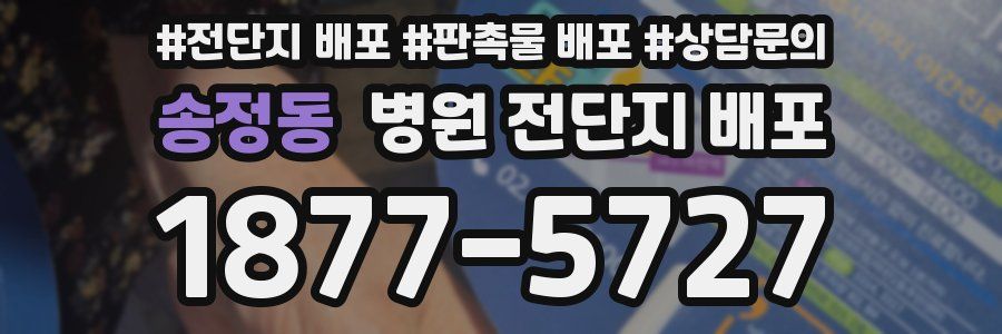 송정동 병원 전단지 배포