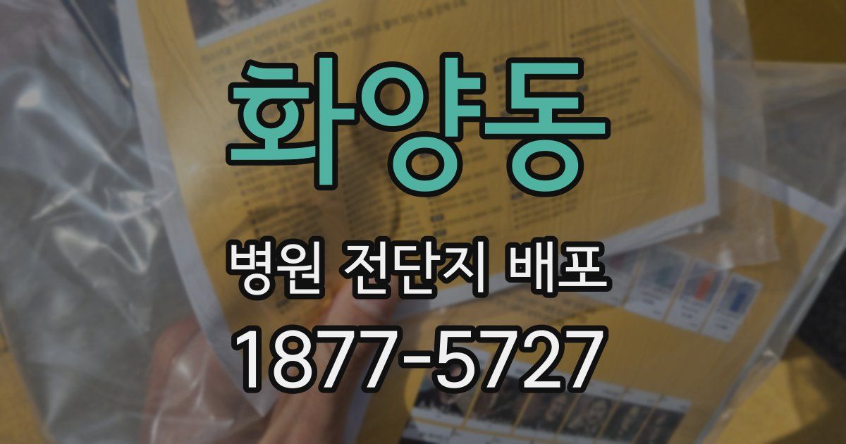 화양동 병원 전단지 배포