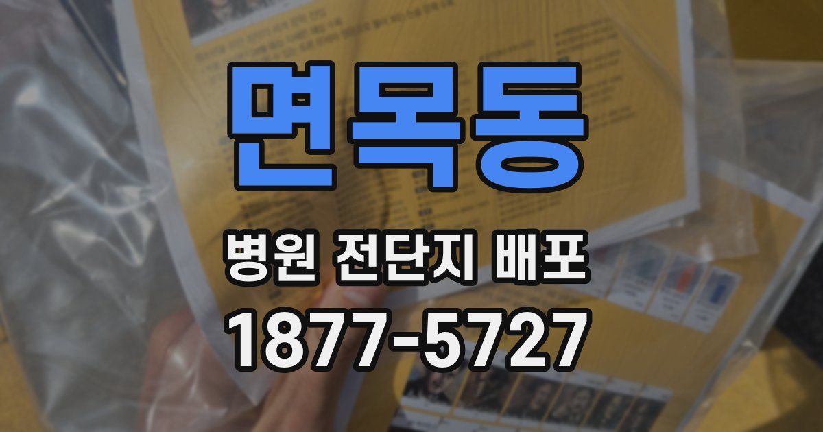면목동 병원 전단지 배포