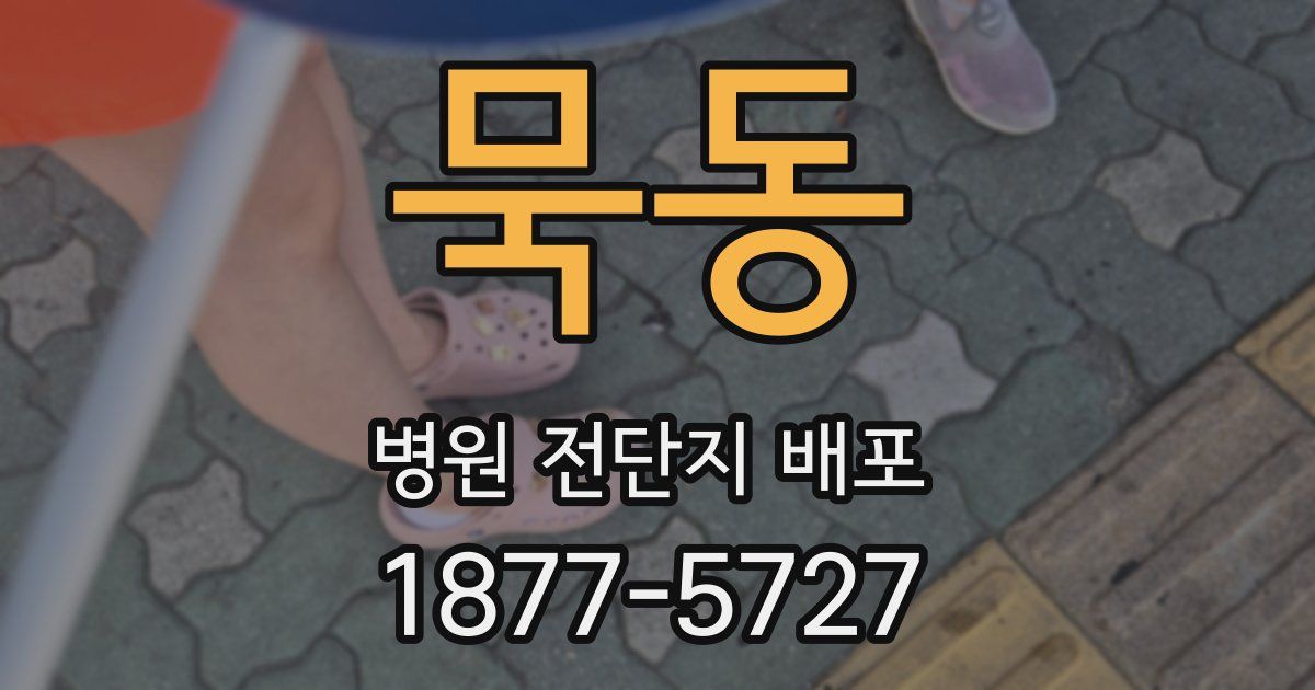 묵동 병원 전단지 배포