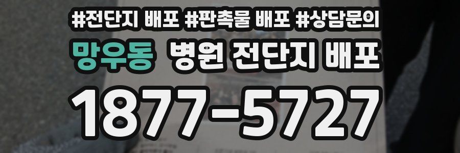 망우동 병원 전단지 배포