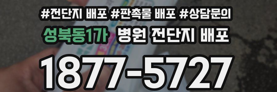 성북동1가 병원 전단지 배포
