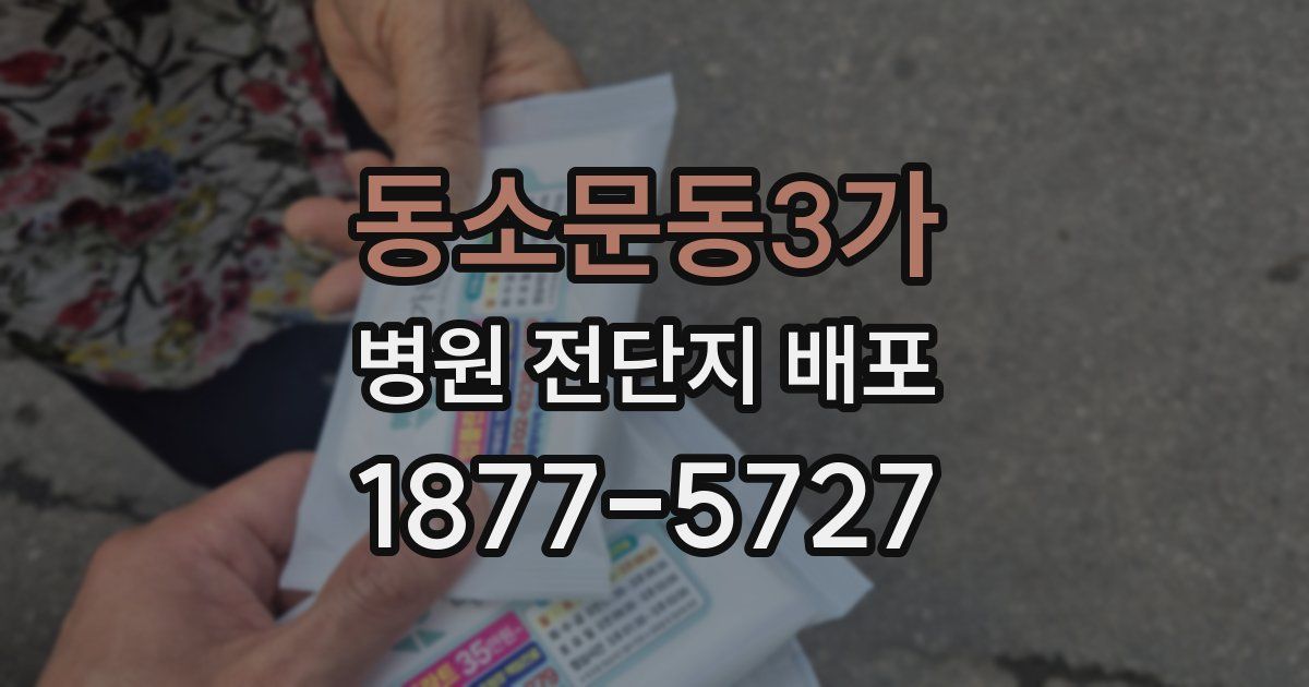 동소문동3가 병원 전단지 배포