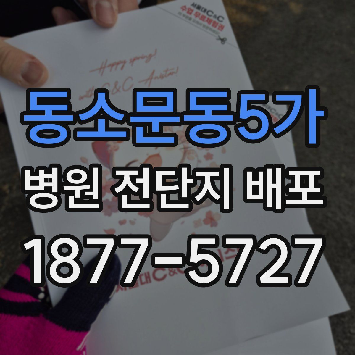동소문동5가 병원 전단지 배포