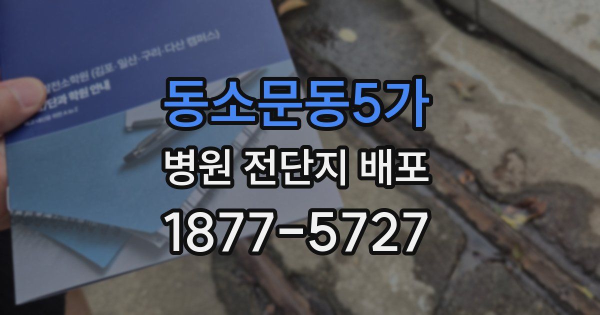 동소문동5가 병원 전단지 배포