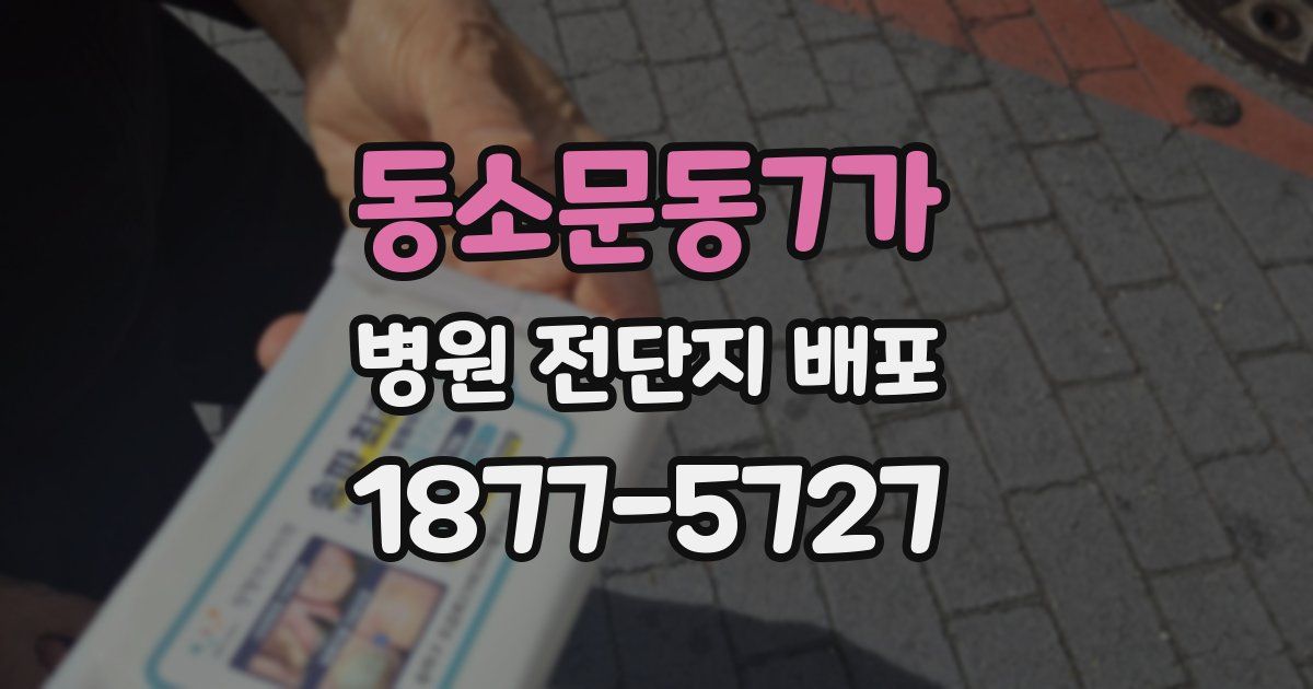 동소문동7가 병원 전단지 배포