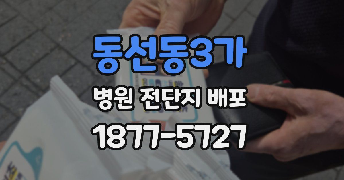 동선동3가 병원 전단지 배포