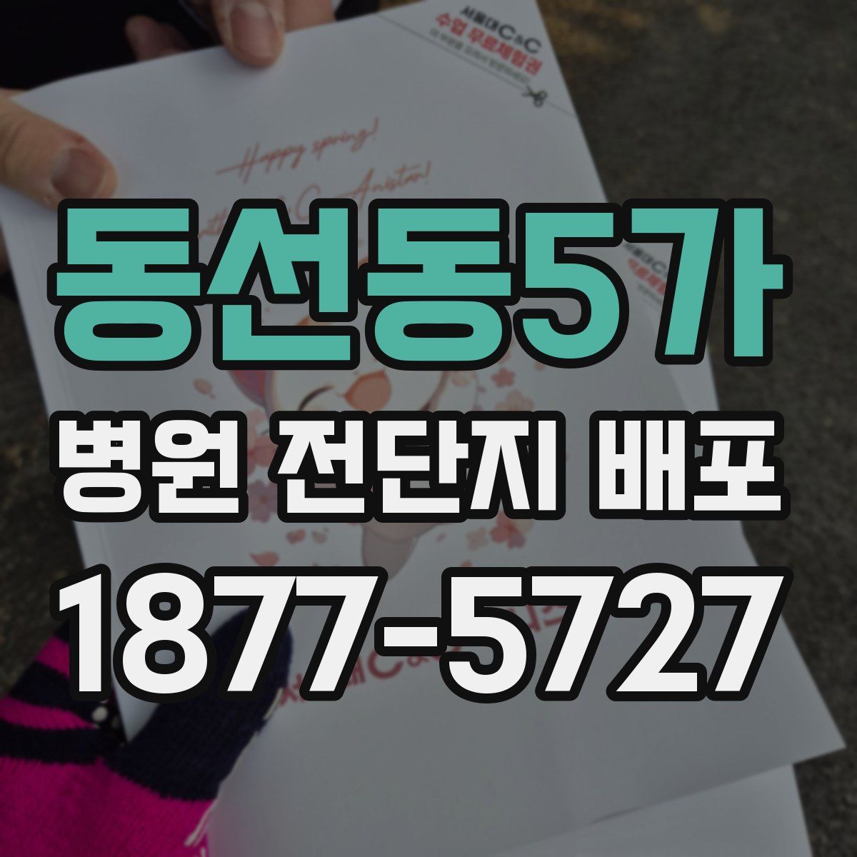 동선동5가 병원 전단지 배포