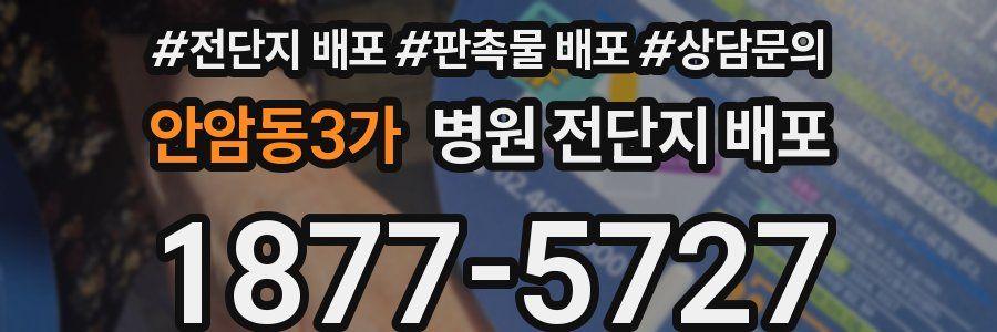 안암동3가 병원 전단지 배포