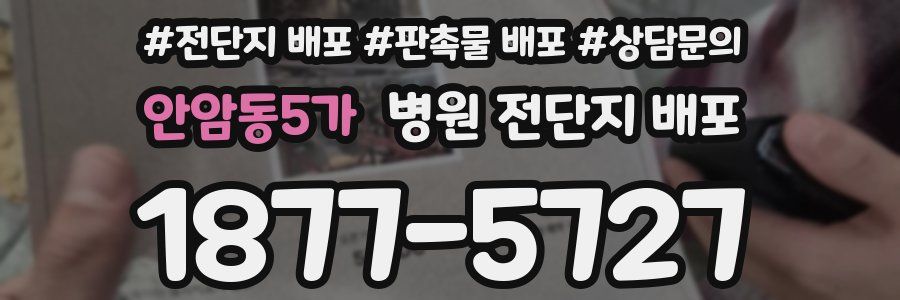 안암동5가 병원 전단지 배포