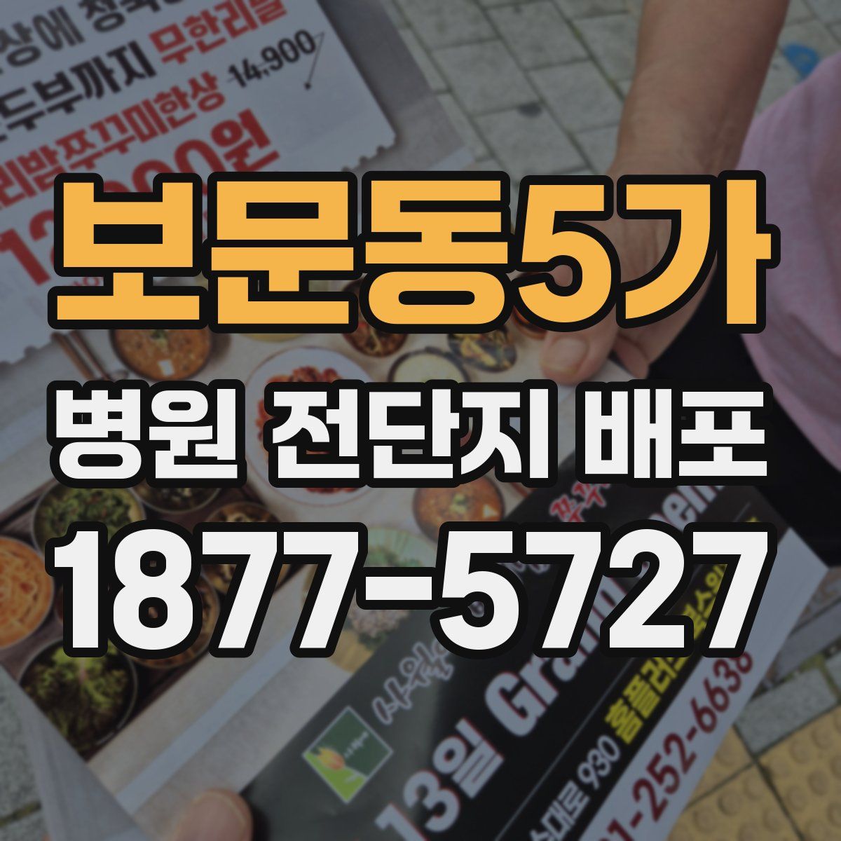 보문동5가 병원 전단지 배포