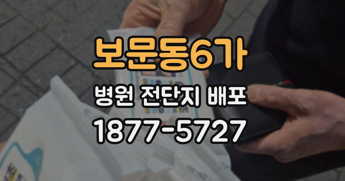 보문동6가 병원 전단지 배포