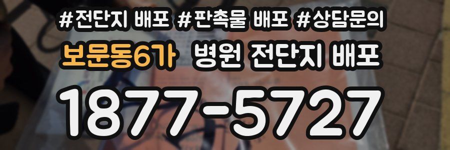 보문동6가 병원 전단지 배포
