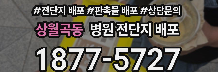 상월곡동 병원 전단지 배포