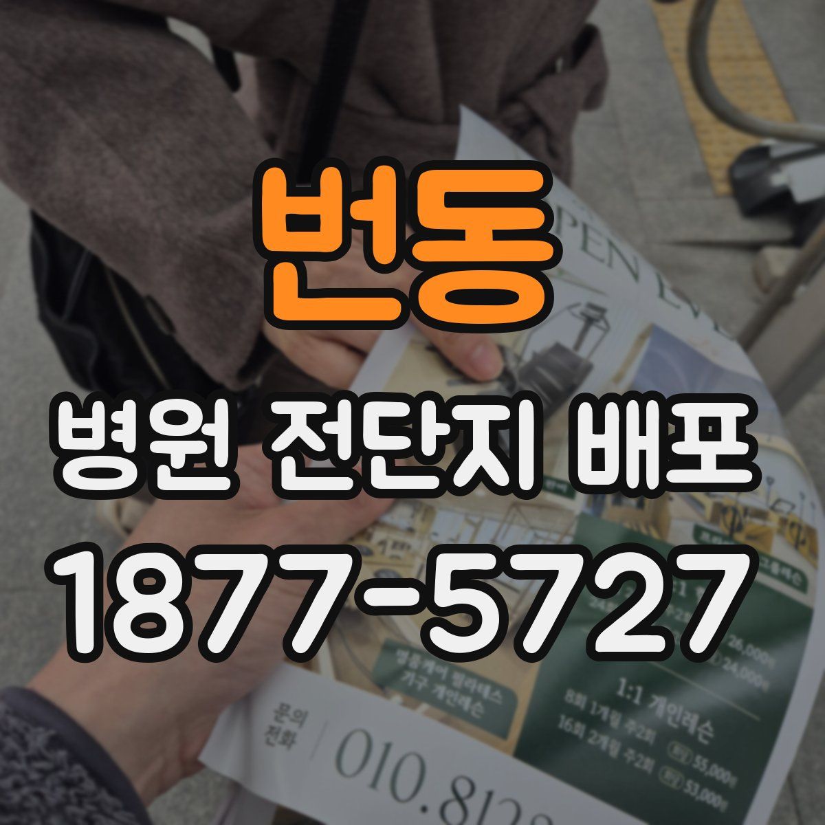 번동 병원 전단지 배포