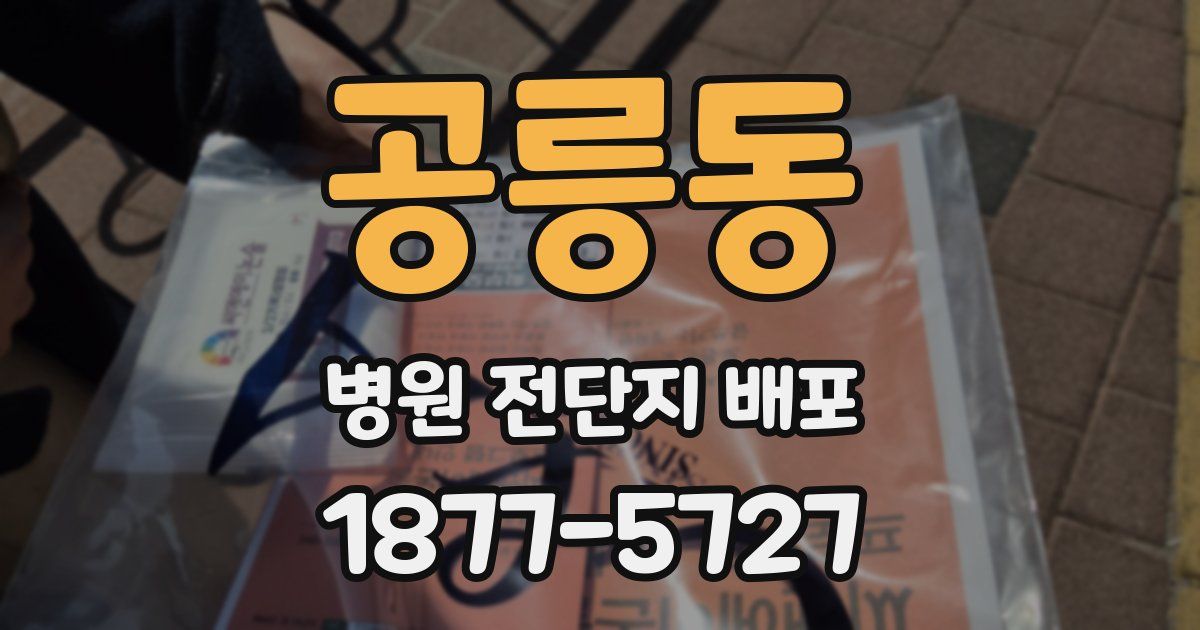 공릉동 병원 전단지 배포