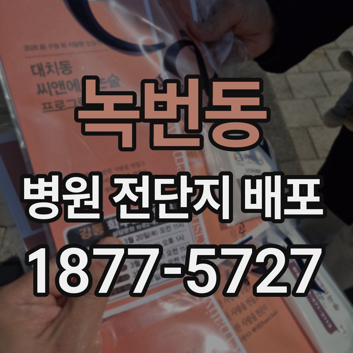 녹번동 병원 전단지 배포
