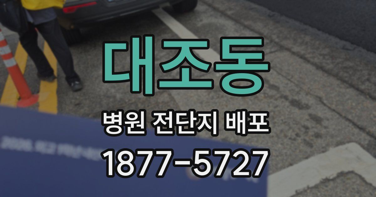 대조동 병원 전단지 배포