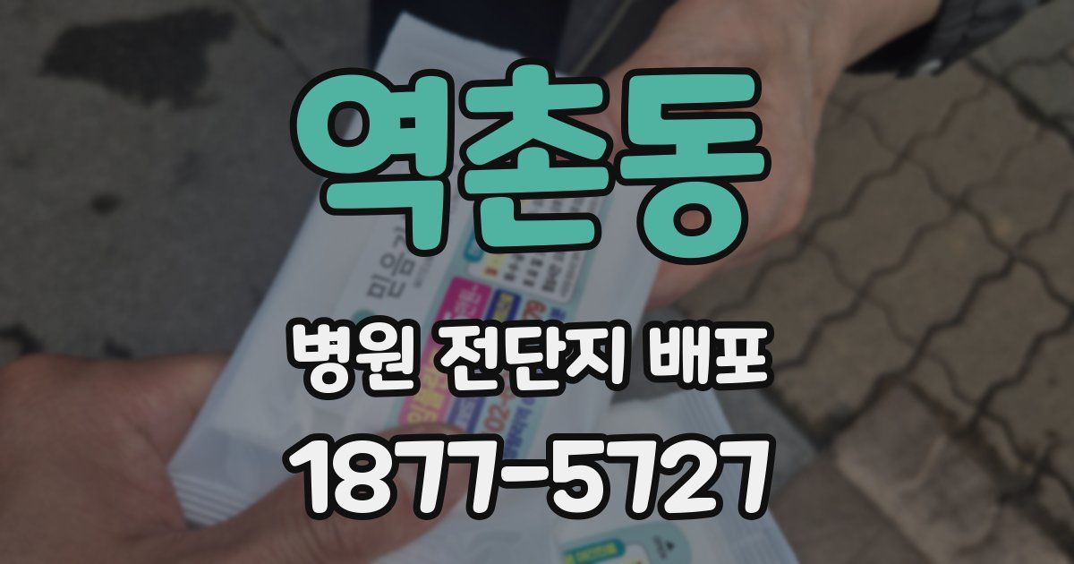 역촌동 병원 전단지 배포