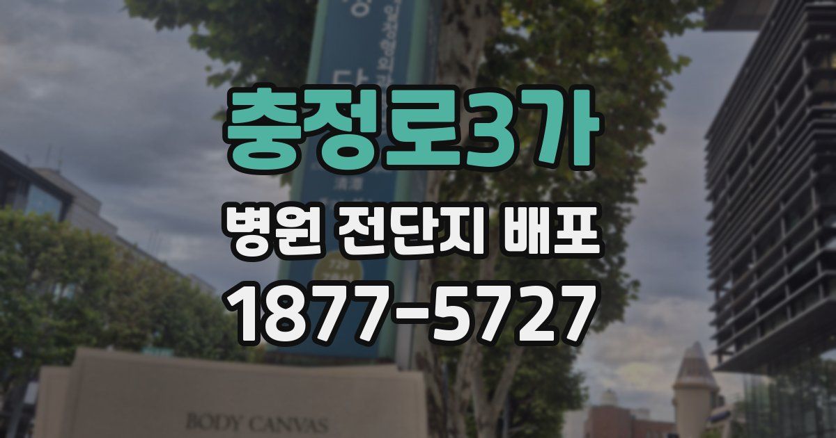 충정로3가 병원 전단지 배포