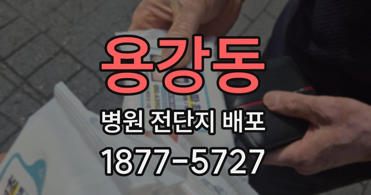 용강동 병원 전단지 배포