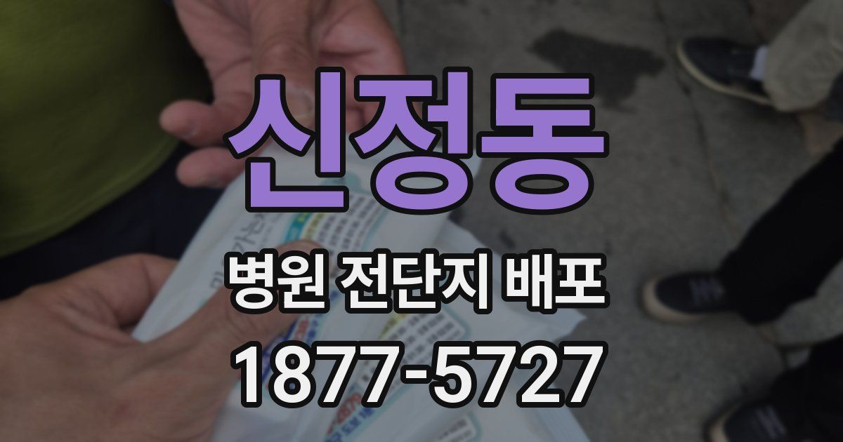 신정동 병원 전단지 배포