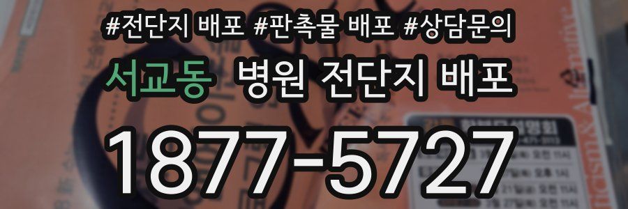 서교동 병원 전단지 배포