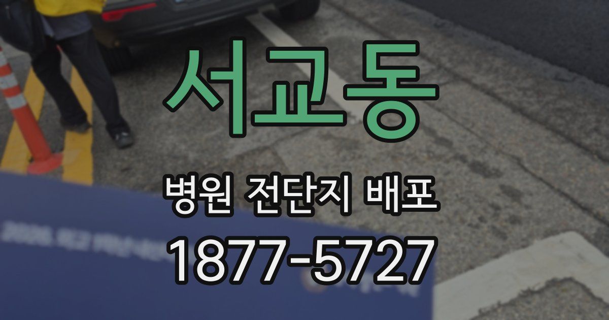 서교동 병원 전단지 배포