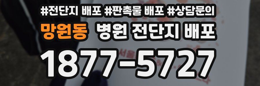 망원동 병원 전단지 배포