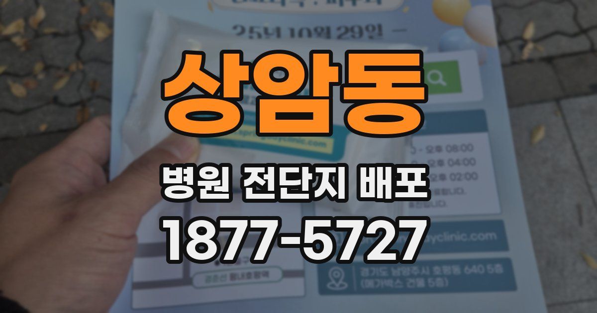 상암동 병원 전단지 배포
