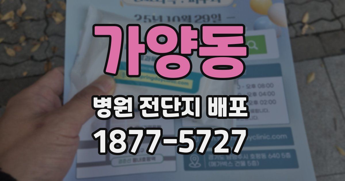 가양동 병원 전단지 배포