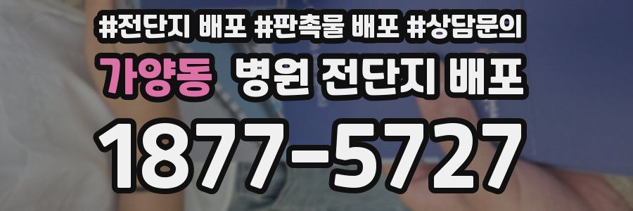 가양동 병원 전단지 배포