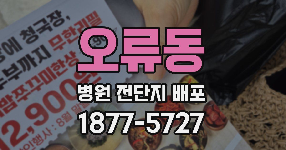 오류동 병원 전단지 배포