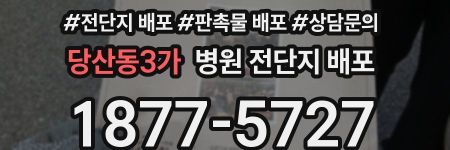 당산동3가 병원 전단지 배포
